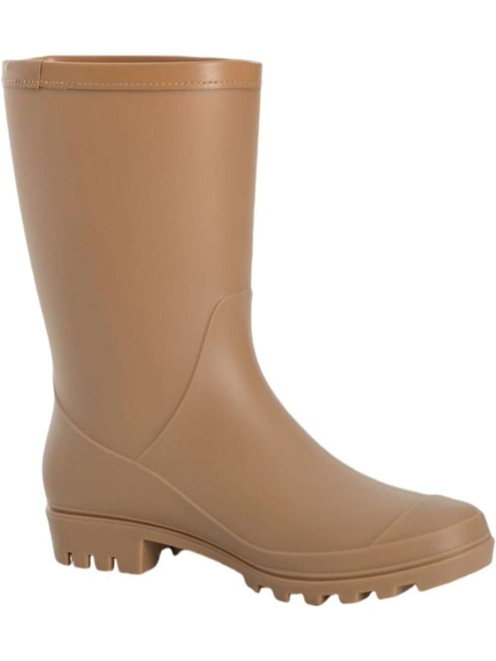 Women's Brown Waterproof Fashion Garden Shoes Anti-Slipping Mid Calf Rain Boots - Picture 3 of 5